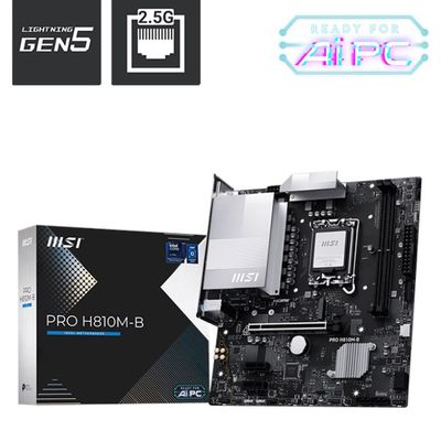 MSI Pro H810M-B DDR5 1851P Hdmi Dp
