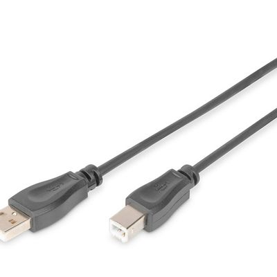 Digitus Yazıcı Kablosu Zırhlı Siyah USB 2.0 (3m)