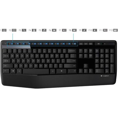 Logitech MK345 Kablosuz Set Siyah (920-006514)