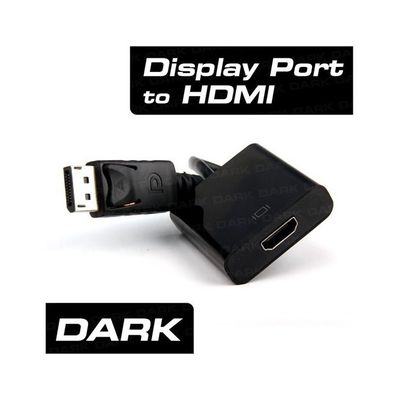 Dark DisplayPort to HDMI Dişi Çevirici 4K