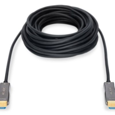 Digitus HDMI Fiber Kablo Altın Uçlu Siyah (30m) 4K
