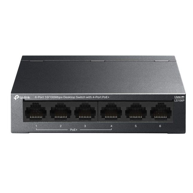 Tp-Link 6Port 10/100 Mbps 4xPoE 65W(LS106P)