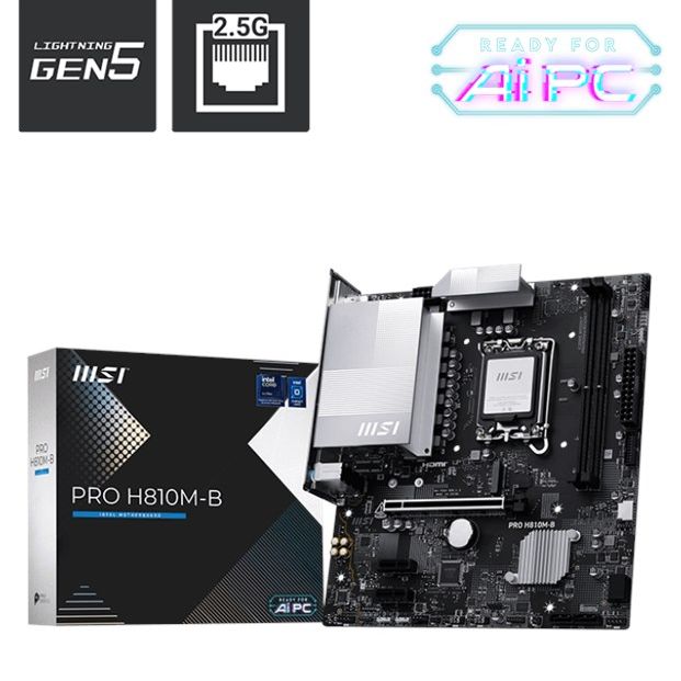 MSI Pro H810M-B DDR5 1851P Hdmi Dp
