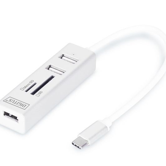 Digitus Type-C - 3xUSB 2.0 - Kart Okuyucu