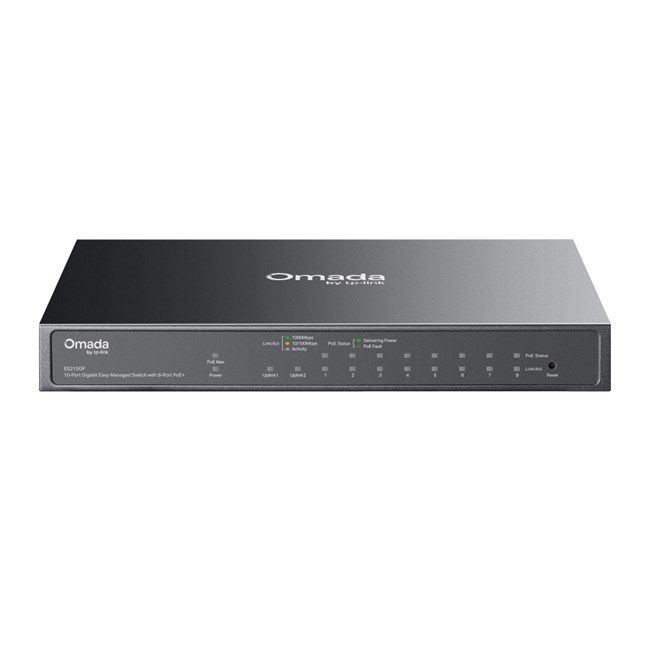 Omada 10Port Gigabit 8xPoE 63W (ES210GP)